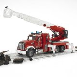 drehen-fraesen-bohren.de BRUDER MACK Granite Feuerwehrleiterwagen mit Wasserpumpe LKW Spielzeugauto 02821