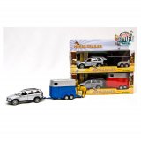 drehen-fraesen-bohren.de Spielzeug Die Cast Volvo XC90 Auto Spielzeugauto mit Pferdeanhänger Anhänger